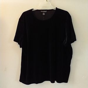 New BLACK VELVET TOP 3X  Dialogue QVC